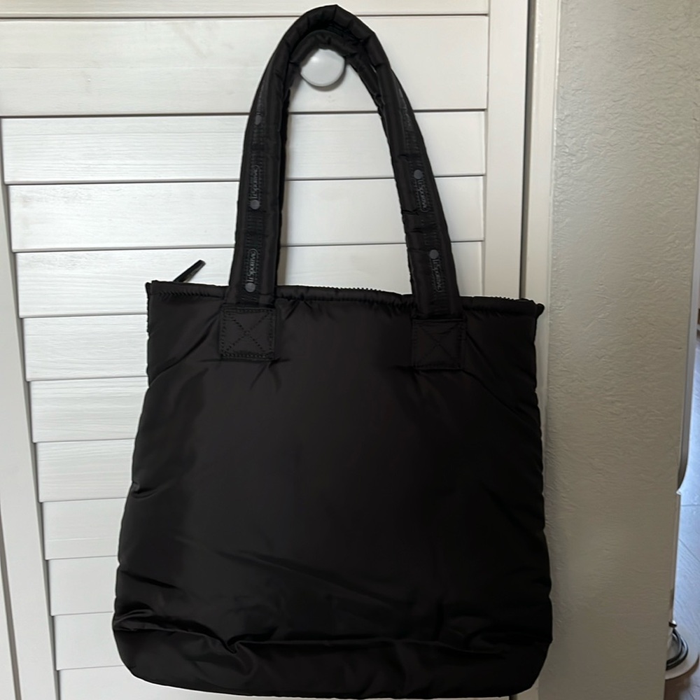 LeSportSac black puffer tote womens